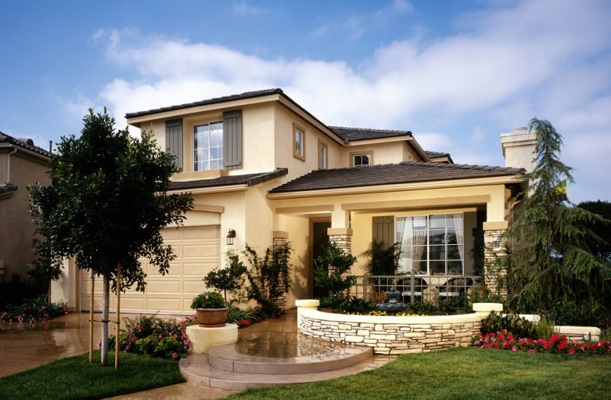 home exterior with landscaping